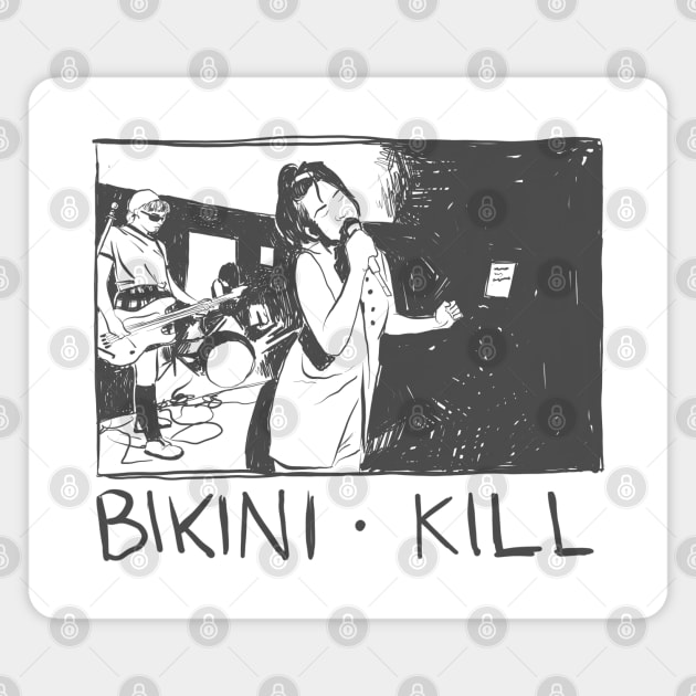 Bikini Kill | 90s Band  | T-shirt Magnet by TrashPandaHut